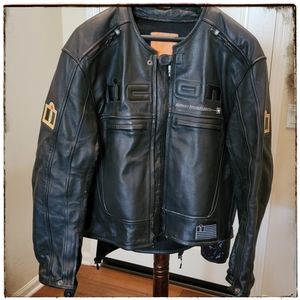 ICON Men's Leather Motorcycle Jacket (Motorhead - Asphalt Technologies)